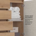 Ver mais imagens de Cômoda para Quarto 100% MDF 4 Gavetas 1 Porta 135 x 99cm Aurora Yescasa Capuccino