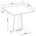 Ver imagem 3 de Conjunto para Sala de Jantar com 4 Cadeiras Absolut