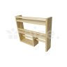 Porta Tempero Condimento Multiuso C Suporte P Papel Toalha e Prateleiras em Madeira Natural - 8