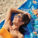 Ver imagem 2 de Toalha de Praia Lepper 55% Algodão e 45% Poliéster Jurerê 70cmx140m Azul