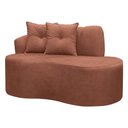 Ver imagem 7 de Poltrona Namoradeira Orgânica Plaza 1,80m Redondo Bouclê Terracota Sofa Store