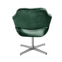 Ver imagem 5 de Poltrona Zara Giratória Base Metal Veludo Verde 270 D28 Bella Decor