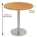 Ver imagem 3 de Mesa Bistrô Beta 112,50 Cm (alt) Disco Redondo Tampo Mdp Redondo 60 Cm (larg) X 2,50 Cm (alt) Samba