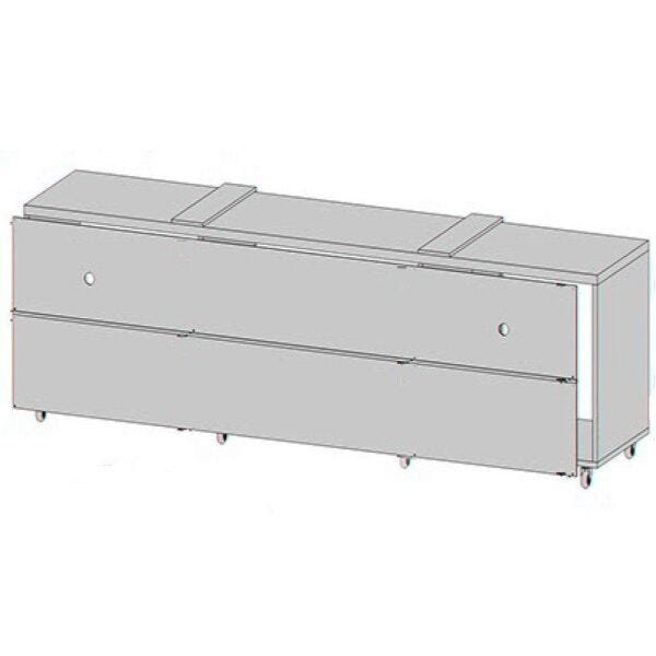 Rack Bancada 2 Portas Refletto Madeira Touch/Off White Brilho - Imcal - 4