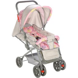 Carrinho de Bebê Passeio Funny Rosa - Voyage - 3