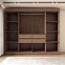 Ver imagem 3 de Guarda-roupa Casal Diplomata 8 Portas 4 Gavetas 100% Mdf - Panorama Móveis