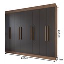 Ver imagem 5 de Guarda-roupa Casal Diplomata 8 Portas 4 Gavetas 100% Mdf - Panorama Móveis
