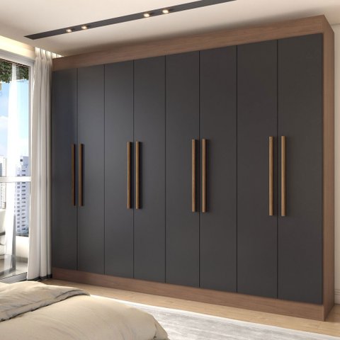 Guarda-roupa Casal Diplomata 8 Portas 4 Gavetas 100% Mdf - Panorama Móveis