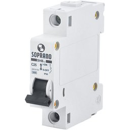 Disjuntor Monopolar Din 20a Branco Soprano - 1