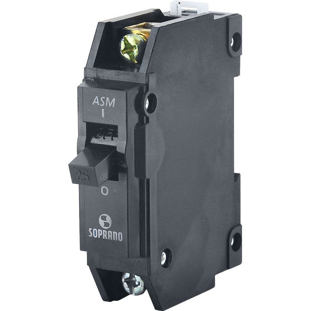 Disjuntor Monopolar Nema 15a Preto Soprano - 1