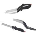 Ver imagem 7 de Tesoura Multifuncional 2 em 1 Clever Cutter Fatiador Multiuso Aço Inoxidável Cozinha Inox
