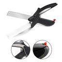 Ver imagem 5 de Tesoura Multifuncional 2 em 1 Clever Cutter Fatiador Multiuso Aço Inoxidável Cozinha Inox