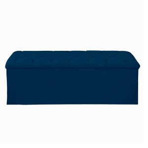 Recamier Bau Estofado Casal Padrão Anita 140 Cm Veludo