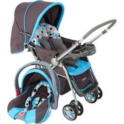 Carrinho De Bebê Travel System Reverse Azul - Cosco - 1