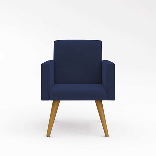 2 Poltronas Cadeiras para Escritório – Balaqui Decor Cor:Azul Marinho - 3