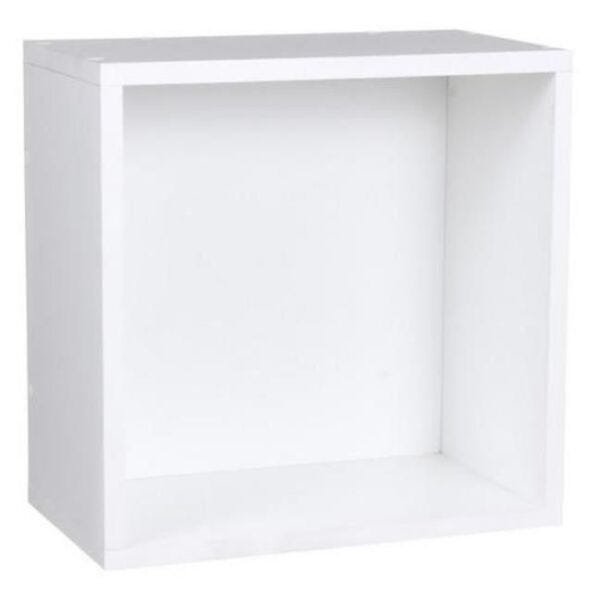 Kit 03 Nichos Cubo Prateleira Decorativo 31x31x15 Parede Mdf - Branco - 2