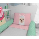 Ver imagem 4 de Kit Berço Rosa Lhama Cactos