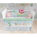 Ver imagem 3 de Kit Berço Rosa Lhama Cactos