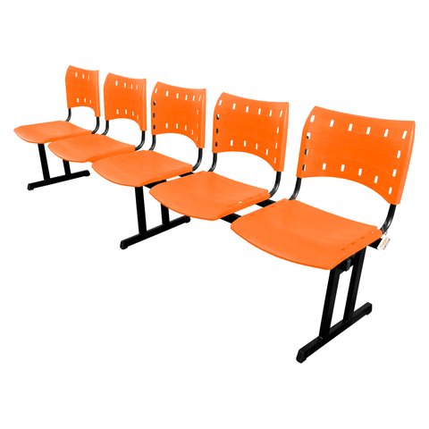 Cadeira Iso Pp Rp Longarina 5 Lugares