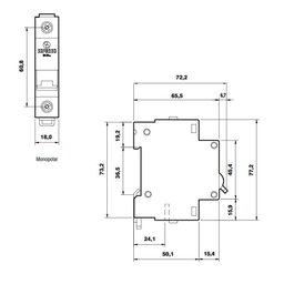 Disjuntor Monopolar Din 63a Branco Soprano - 2