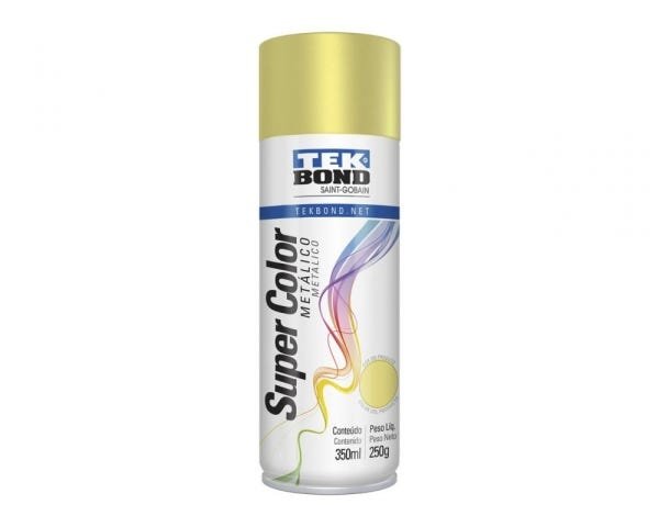 Tinta Spray Metálico Dourado 350ml 250g - Tekbond