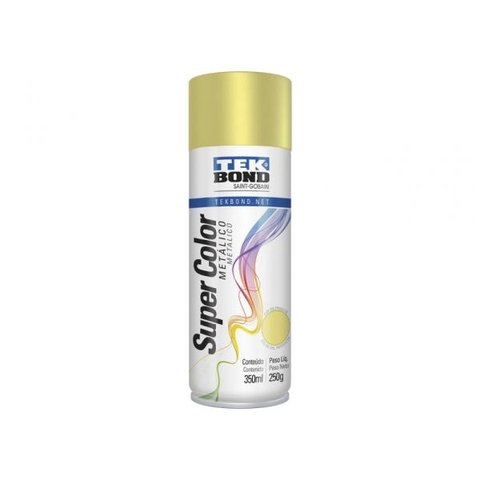 Tinta Spray Metálico Dourado 350ml 250g - Tekbond
