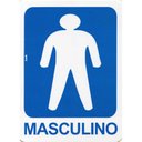 Ver imagem 1 de Placa de Sinalização Sanitário Masculino 15x20 Look