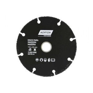Disco Corte Madeira Norton C/Tungstenio 110x1,0x20mm Blister