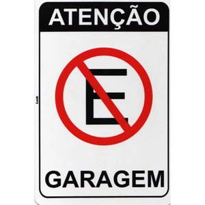 Placa de Sinalização Atenção Garagem 20x30 Look
