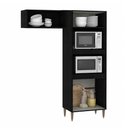 Ver imagem 3 de Kit Cozinha Milão Torre Quente e Aéreo Milão Menu Móveis Preto