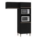 Ver imagem 1 de Kit Cozinha Milão Torre Quente e Aéreo Milão Menu Móveis Preto