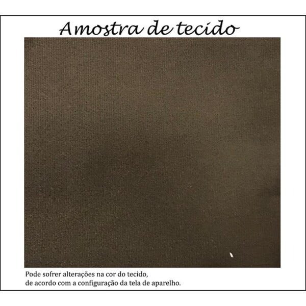 Cabeceira Solteiro 90cm Jade Veludo Marrom DC Milani Store - 8