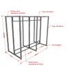 Expositor Central Para Loja Cremalheira Mega Duplo 188x160x94 cm Comac Preto - 2