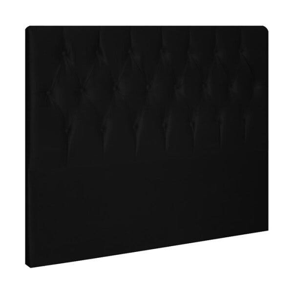 Cabeceira Casal 140cm Topazio Veludo Preto DC Milani Store - 1