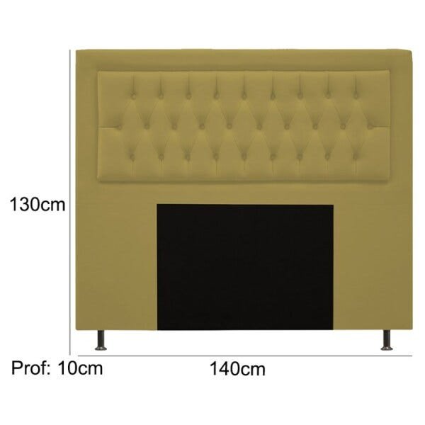 Cabeceira Casal 140cm Turquesa Corano Bege DC Milani Store - 6