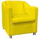 Ver imagem 2 de Poltrona Decorativa Tillak Tilla em Suede para Sala de Estar, Consultório e Recepção - Amarelo