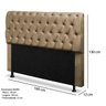 Cabeceira Queen Paris 160 CM Animale Cappuccino Casah - 3