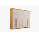 Ver imagem 2 de Guarda Roupa Casal Uberaba 6 Portas de Abrir 4 Gavetas:cinamomo / Off White