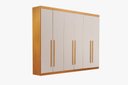 Ver imagem 2 de Guarda Roupa Casal Uberaba 6 Portas de Abrir 4 Gavetas:cinamomo / Off White