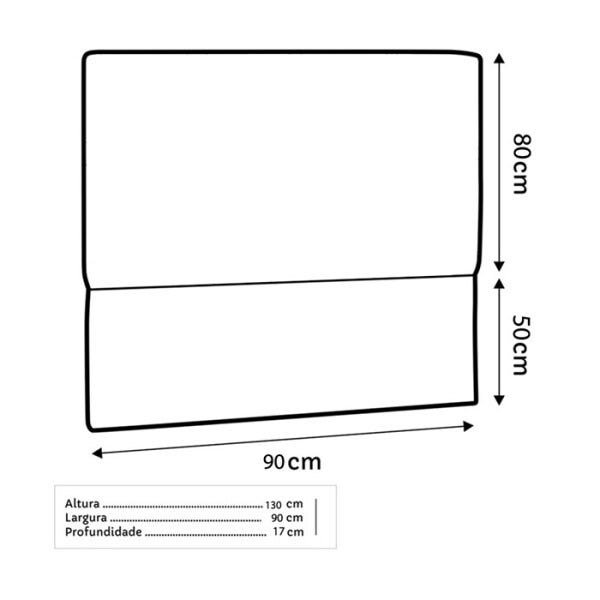 Cabeceira Solteiro 90cm Buona Notte Suede Cinza Com Strass DMonegatto - 5