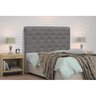 Cabeceira Solteiro 90cm Buona Notte Suede Cinza Com Strass DMonegatto - 2