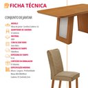 Ver imagem 7 de Mesa de Jantar Carolina 180cm Tp MDF Canto Copo Base Detalhe Off White com 6 Cadeiras Liz