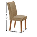 Ver imagem 3 de Mesa de Jantar Carolina 180cm Tp MDF Canto Copo Base Detalhe Off White com 6 Cadeiras Liz