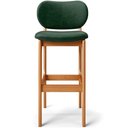 Ver imagem 6 de Kit 5 Banquetas Alta Bar Cozinha Sala Jantar Fixa Betta L02 Imbuia Facto Verde Musgo - Lyam Decor