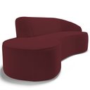 Ver imagem 7 de Sofá 3 Lugares Curvo Sala de Estar Living Firenze Direito D02 Veludo Marsala 230 cm C-278 - Lyam