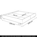 Ver imagem 4 de Cama King Base Box 195cm Cairo Sintético Caramelo Z37 - Mpozenato