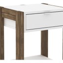 Ver imagem 6 de Kit 02 Mesa de Cabeceira Com Tomada 1 Gaveta AZ1016 Branco Nogal Tecno Mobili