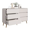 Ver imagem 5 de Cômoda para Quarto 6 Gavetas em MDF e MDP Curve Bege/Dunas