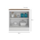 Ver imagem 3 de Balcão de Cozinha 80cm com Tampo Unna Poliman Móveis