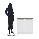 Ver imagem 2 de Balcão de Cozinha 80cm com Tampo Unna Poliman Móveis